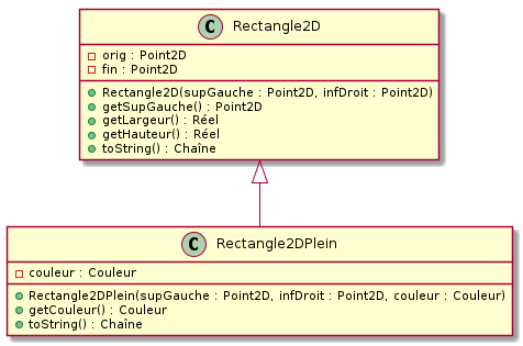 rectangle et rectangle plein polym